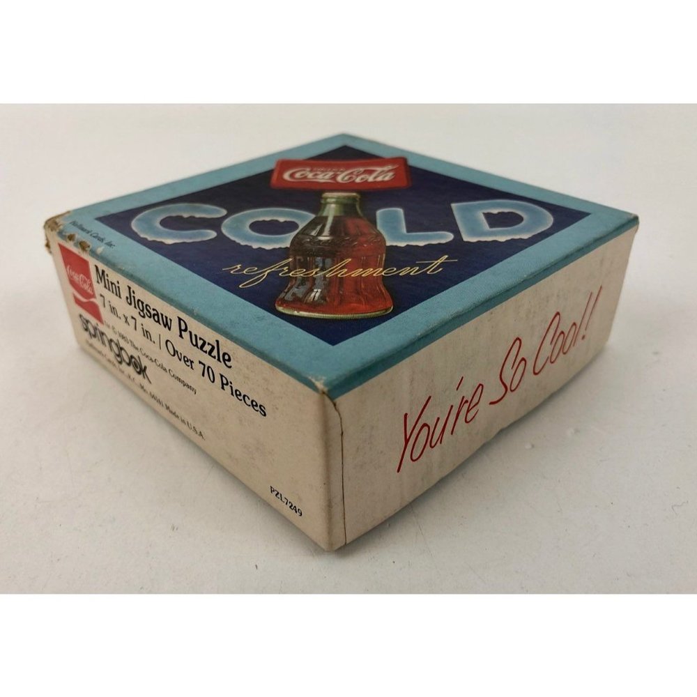 Coca Cola Mini Jigsaw Puzzle Sprinbok Hallmark Cards Over 70 Pieces 1983 - Picture 7 of 8